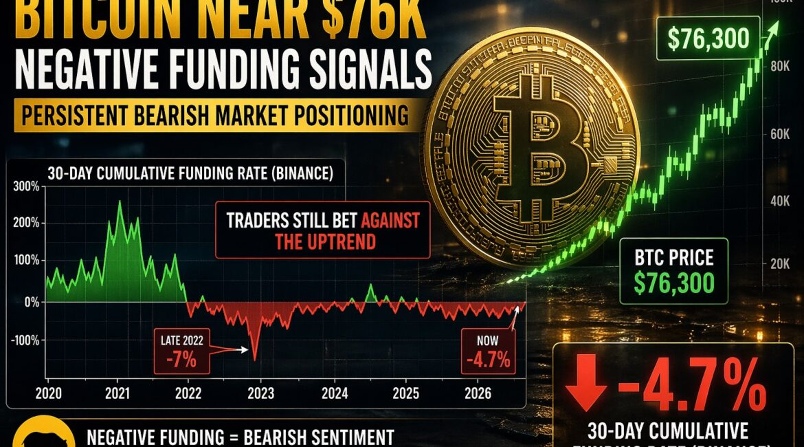 Bitcoin at $76K With -4.7% Funding Rates Signals Ongoing Short Pressure