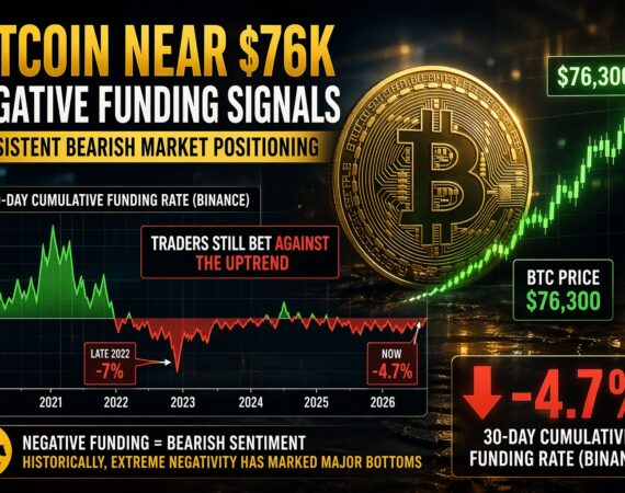 Bitcoin at $76K With -4.7% Funding Rates Signals Ongoing Short Pressure