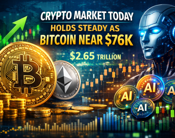 Crypto Market Holds Steady as Bitcoin Near $76K and AI Tokens Surge