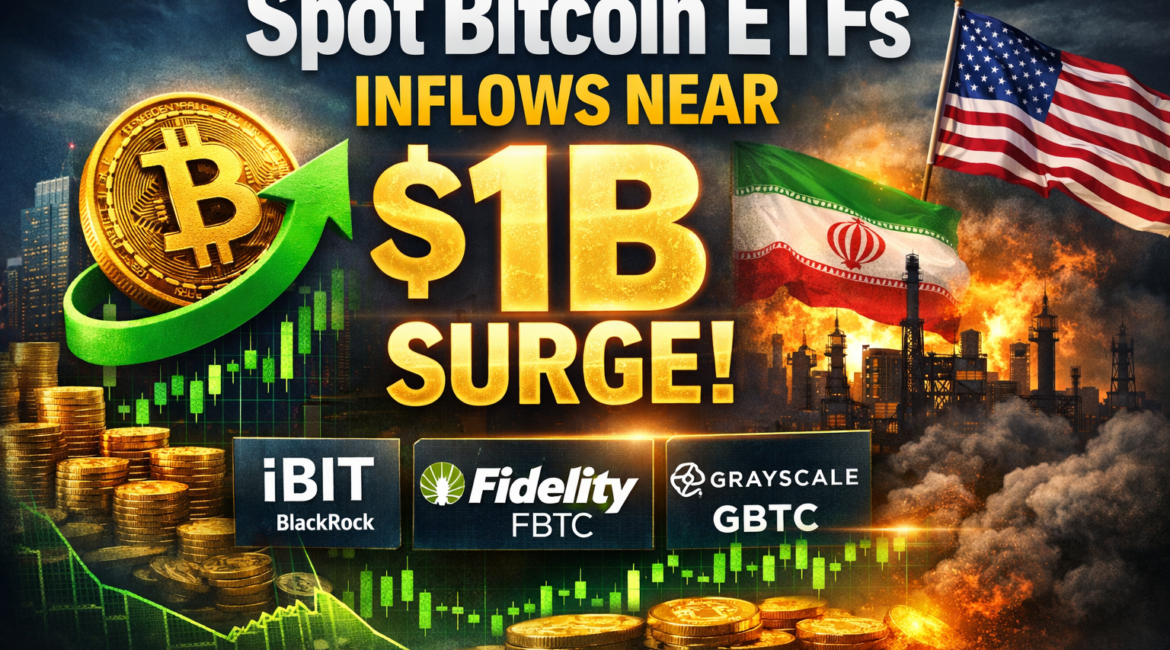 Spot Bitcoin ETFs' Inflows Hit $1B as Iran Tensions Fuel Market Demand