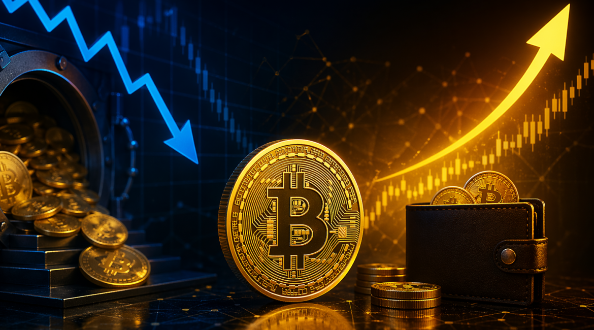 Bitcoin exchange reserves fall to 2.67M as price nears $77.6K
