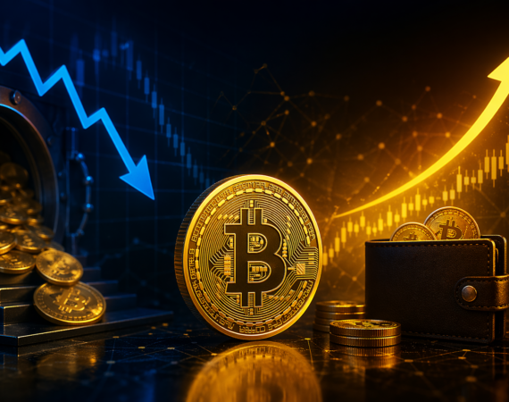 Bitcoin exchange reserves fall to 2.67M as price nears $77.6K
