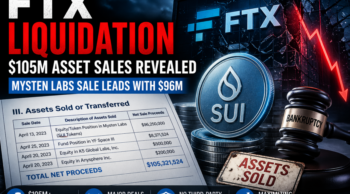 FTX liquidation records show $105M asset sales and missed billion-dollar stake