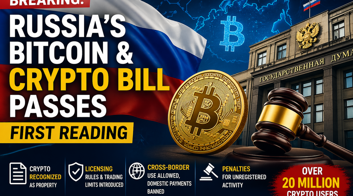 Russia crypto bill passes first reading with 5 key rules for digital assets