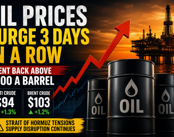 Oil prices jump 3 days straight as Strait of Hormuz tensions rise sharply