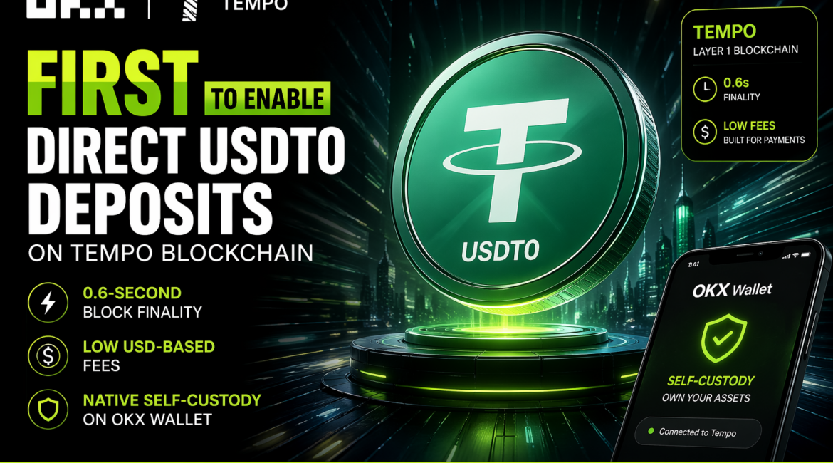 OKX First to Enable Direct USDT0 Deposits on Tempo Blockchain With 0.6-Second Finality Speed