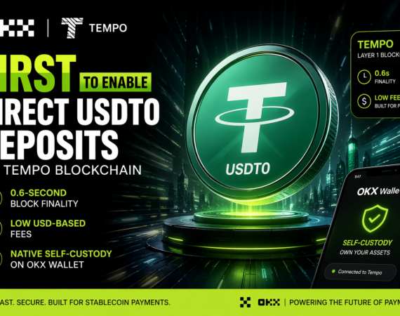 OKX First to Enable Direct USDT0 Deposits on Tempo Blockchain With 0.6-Second Finality Speed