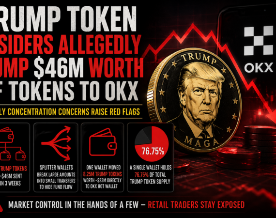 TRUMP Token Sees $46M Moved to OKX as Supply Concentration Raises Concerns