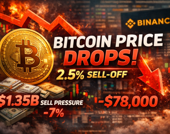 Bitcoin Price Drops 2.5% as $1.35B Derivatives Sell-Off Hits Market