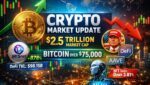 Crypto market update showing Bitcoin surge and altcoin gains