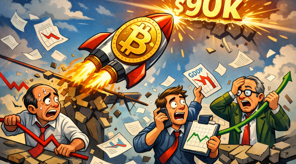 Bitcoin Eyes $90,000 Price Breakout as Traders Watch Support and GDP Data