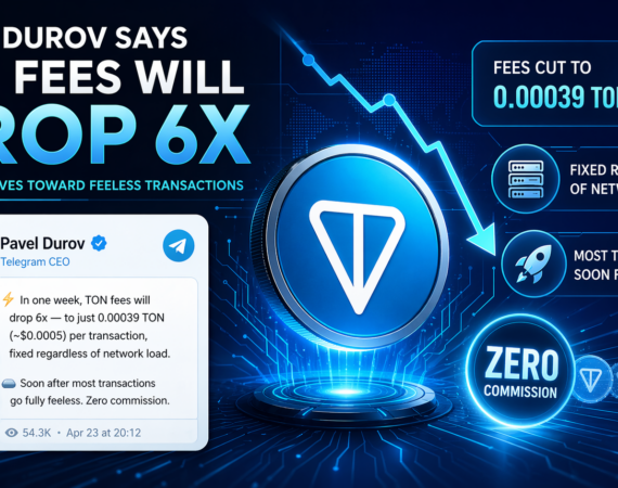 Pavel Durov says TON fees will drop 6x as network moves toward feeless transactions