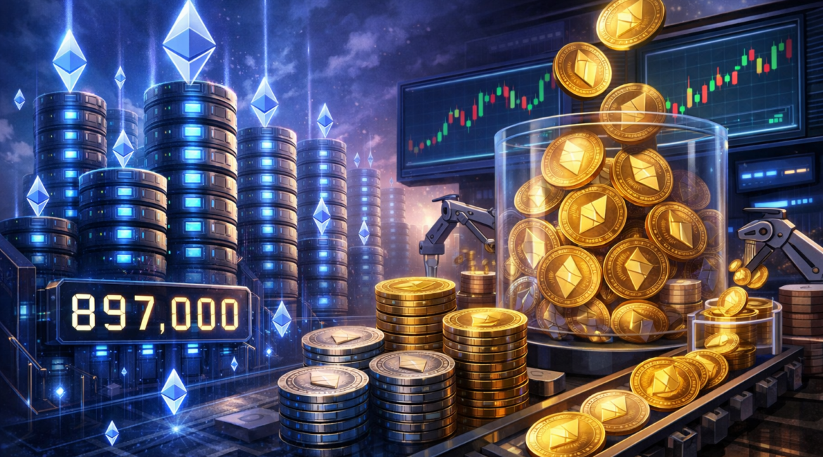 Ethereum Nears 897,000 Validators as Exchange Supply Rises