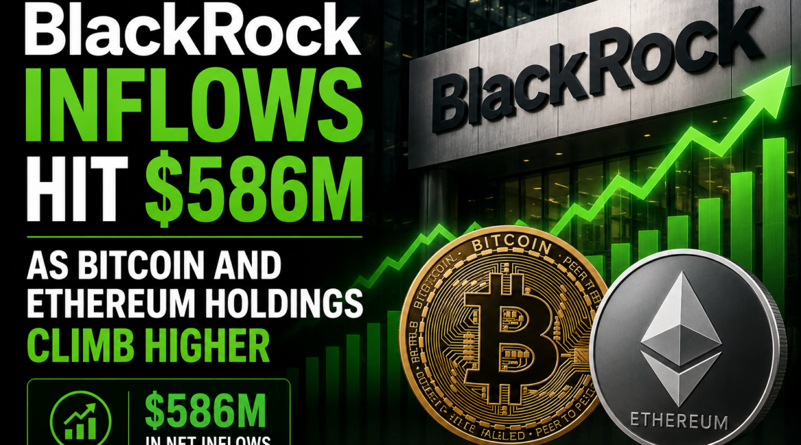 BlackRock Inflows Hit $586M as Bitcoin and Ethereum Holdings Climb Highe