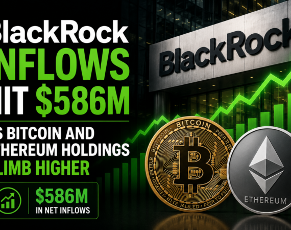 BlackRock Inflows Hit $586M as Bitcoin and Ethereum Holdings Climb Highe