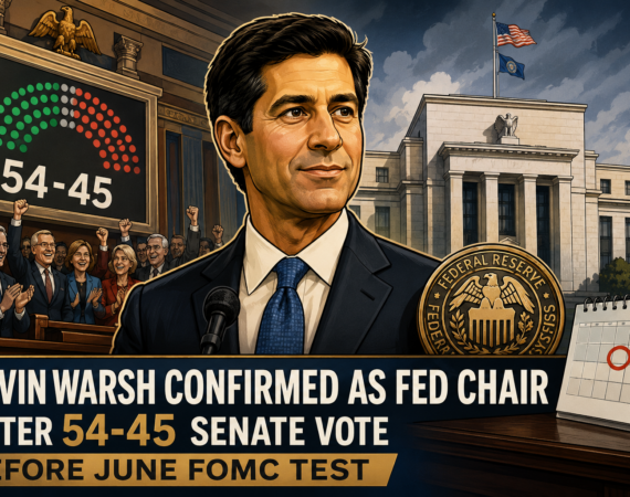 Kevin Warsh Confirmed as Fed Chair After 54-45 Senate Vote Before June FOMC Test