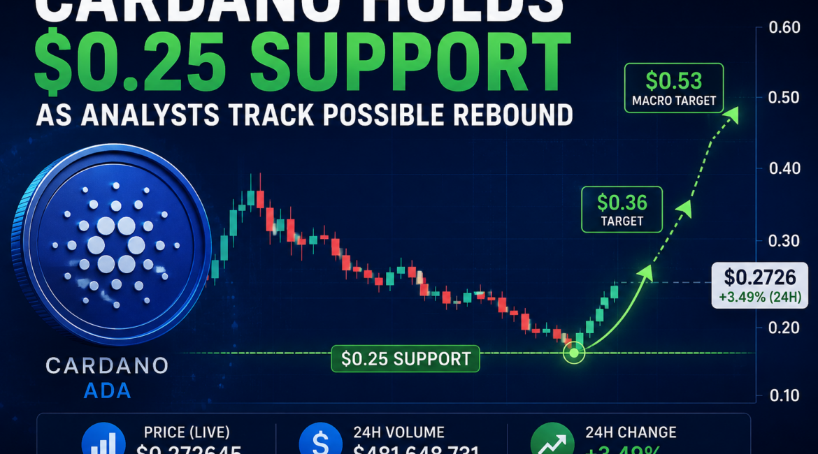 Cardano Holds $0.25 Support as Analysts Track Possible Rebound