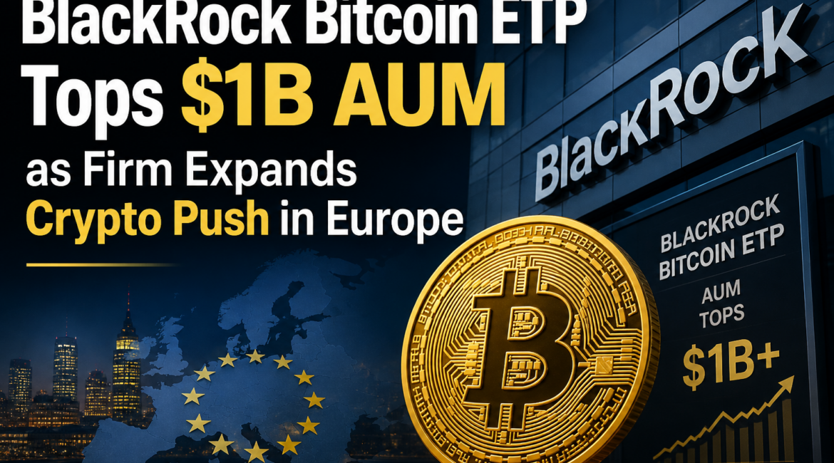 BlackRock Bitcoin ETP Tops $1B AUM as Firm Expands Crypto Push in Europe