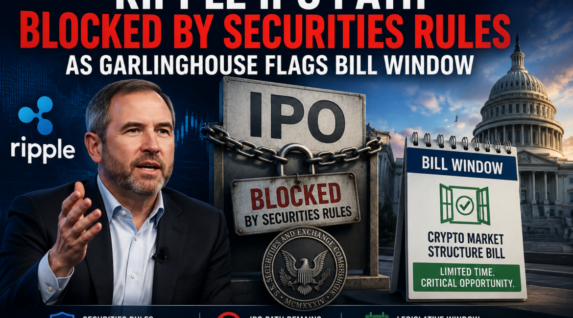 Ripple IPO Path Blocked by Securities Rules as Garlinghouse Flags Bill Window