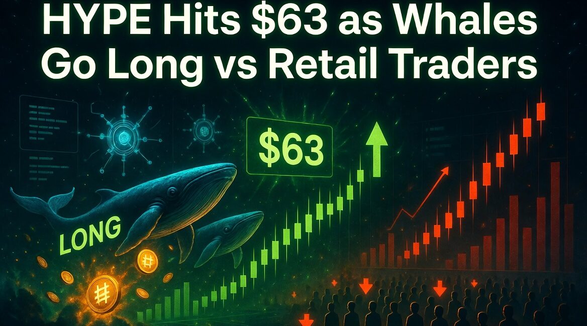 HYPE Climbs to $63 as Whale Traders Build Long Positions Against Retail