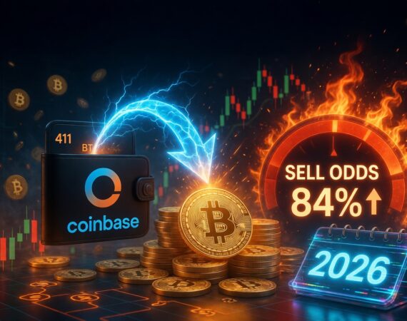 Strategy Moves 411 BTC to Coinbase as Sell Odds Reach 84% in 2026
