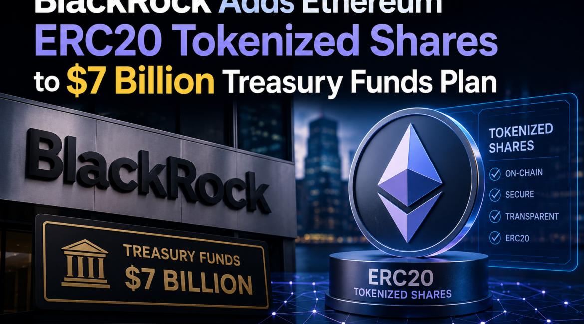 BlackRock Adds Ethereum ERC20 Tokenized Shares to $7 Billion Treasury Funds Plan