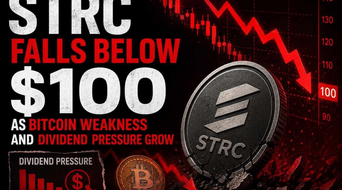 STRC Falls Below $100 as Bitcoin Weakness and Dividend Pressure Grow