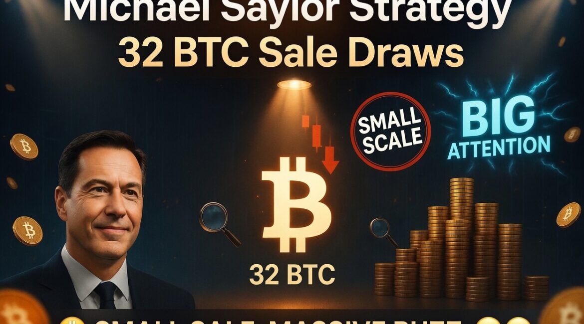 Michael Saylor’s Strategy 32 Bitcoin Sale Draws Attention Despite Small Scale
