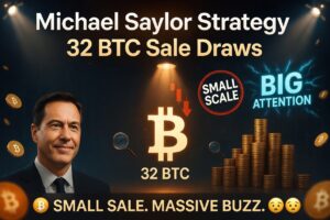 Michael Saylor’s Strategy 32 Bitcoin Sale Draws Attention Despite Small Scale